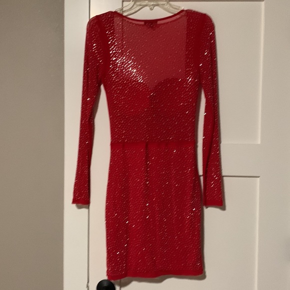 Red Rhinestone Dress - Picture 3 of 6